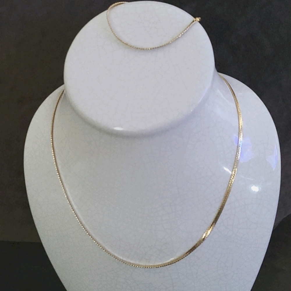 18k gp Gold Necklace & Bracelet